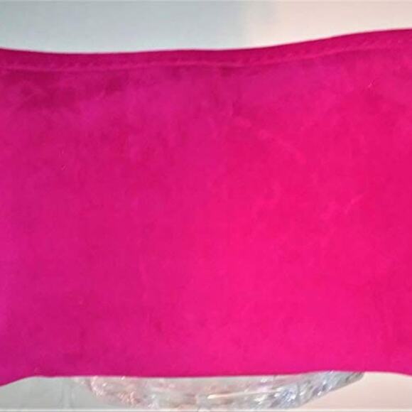 CROSSBODY Fringed Purse Fuscia Pink BOHEMIAN Beaded Chain Flower Charm Gypsy - Picture 10 of 11